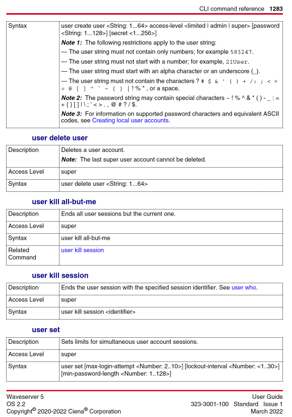 Waveserver Ai/Waveserver 5: 